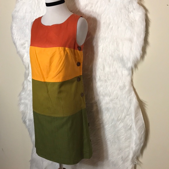 Trina Turk Button Down Side Stripe Sheath Dress - Picture 3 of 6